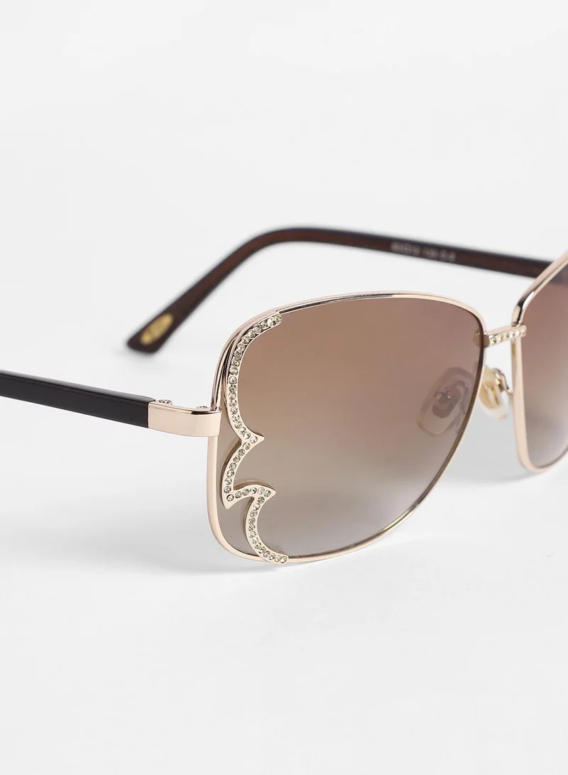 صوص هاوت Embellished Butterfly Sunglasses