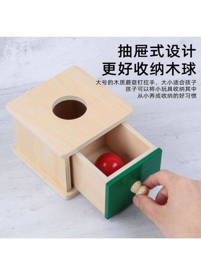 Montessori Early Education Aids Ball Drawer Permanent Target Coin Box Educational Toys Baby Children Early Education Wooden Toys - Image 2