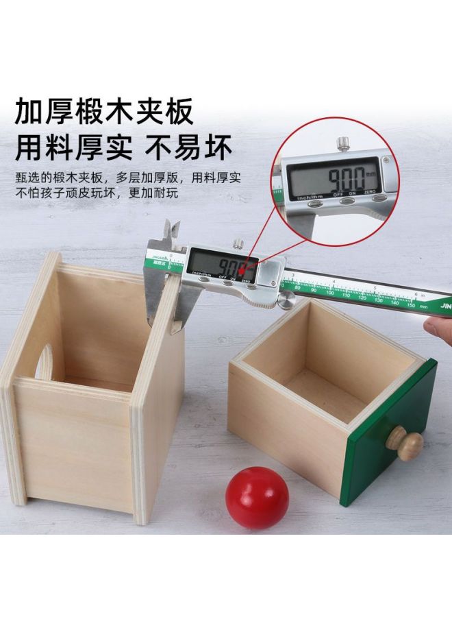 Montessori Early Education Aids Ball Drawer Permanent Target Coin Box Educational Toys Baby Children Early Education Wooden Toys - Image 5