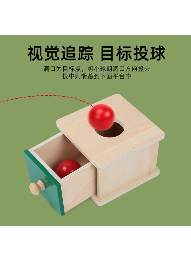 Montessori Early Education Aids Ball Drawer Permanent Target Coin Box Educational Toys Baby Children Early Education Wooden Toys - Image 4