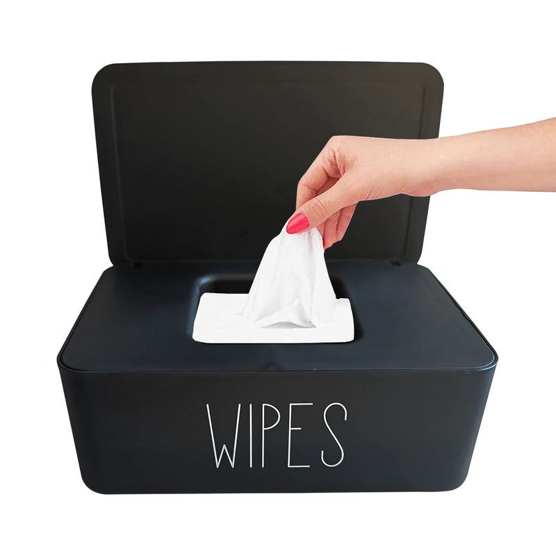 Moorfowl Baby Wipes Dispenser Bathroom Decor,7.28" L * 4.80" W * 2.75" H, Refillable Flushable Wipes Container Holder Baby Registry Essential - Image 1