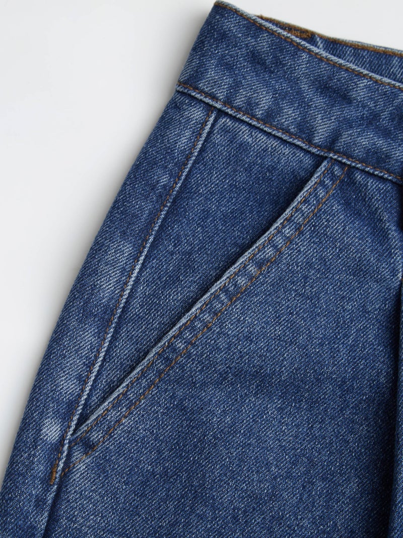 CIDER Jeans for Women High Waist Wide Leg Jeans Straight Leg Trousers Baggy Denim Pants with Pocket Oversized Indigo - Image 2