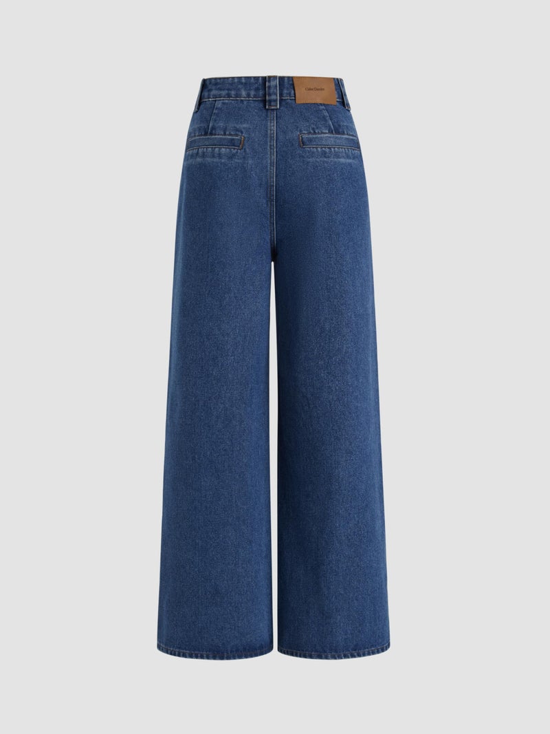 CIDER Jeans for Women High Waist Wide Leg Jeans Straight Leg Trousers Baggy Denim Pants with Pocket Oversized Indigo - Image 5