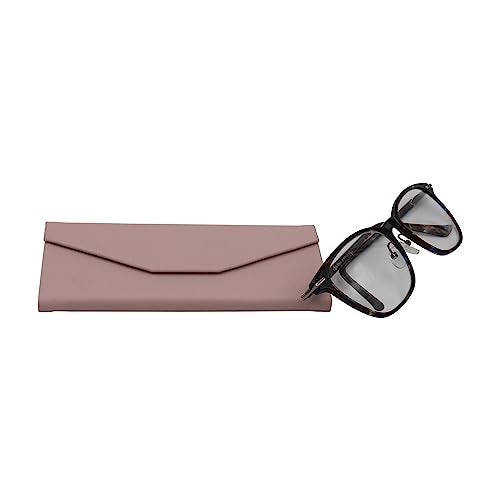 Real Sic Glasses Case for Men and Women - Magnetic Folding Hard Shell Sunglass Holder - Vegan Leather Eyeglass Protector, Variety of Styles Inspired by Solid Color - (Beige) - Image 4