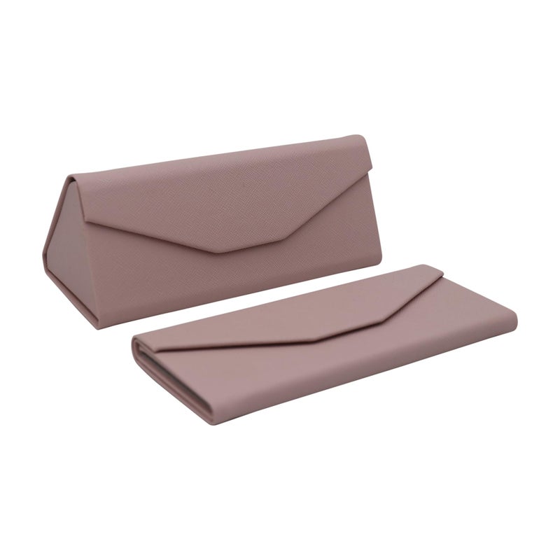 Real Sic Glasses Case for Men and Women - Magnetic Folding Hard Shell Sunglass Holder - Vegan Leather Eyeglass Protector, Variety of Styles Inspired by Solid Color - (Beige) - Image 5