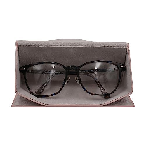 Real Sic Glasses Case for Men and Women - Magnetic Folding Hard Shell Sunglass Holder - Vegan Leather Eyeglass Protector, Variety of Styles Inspired by Solid Color - (Beige) - Image 3