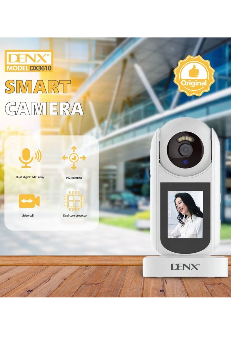 Denx Smart Camera, Dual Core Processor, LCD/IPS, 1080P HD Support, Privacy Mode, Video Call, Motion Detection & Person Detection, Two-Way Audio, PTZ Rotation, Night Vision  - Image 3