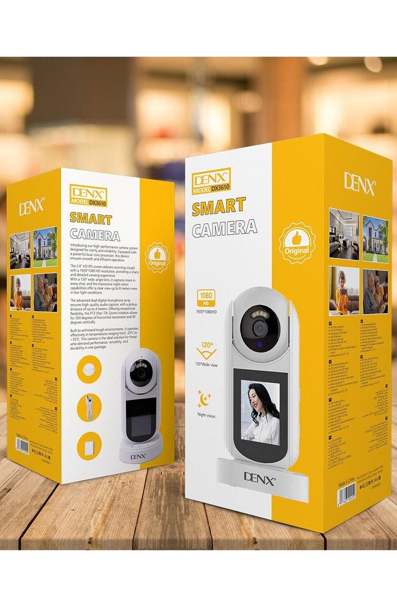 Denx Smart Camera, Dual Core Processor, LCD/IPS, 1080P HD Support, Privacy Mode, Video Call, Motion Detection & Person Detection, Two-Way Audio, PTZ Rotation, Night Vision  - Image 4