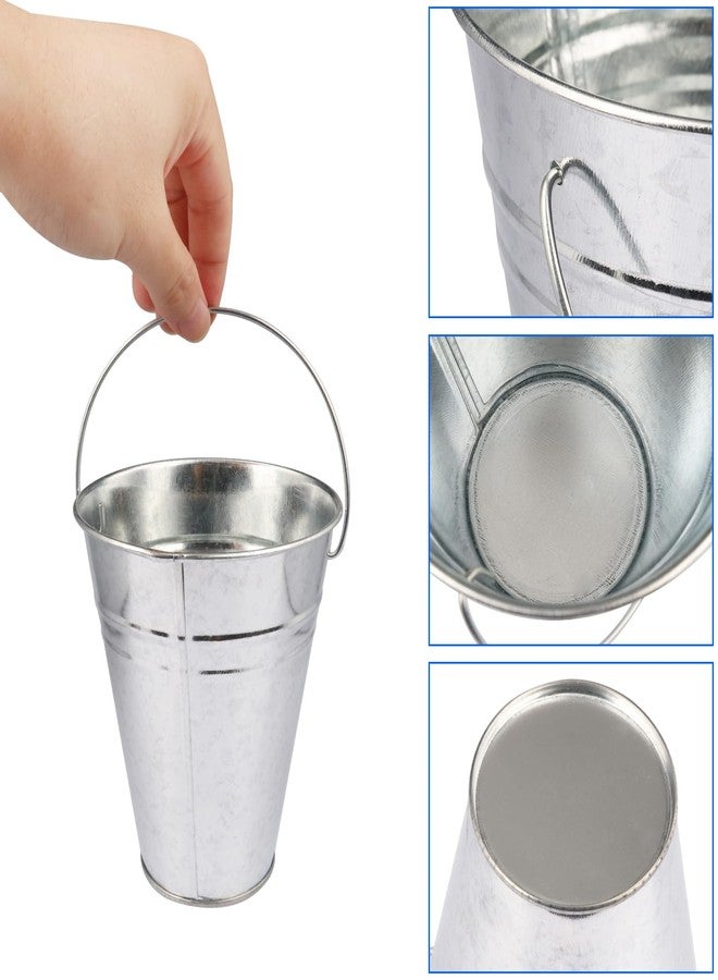 GENHAKON 25 Pack 4.5 Inch Mini Metal Buckets, Metal Buckets with Handle, Easter Bucket,Pencil Holder and Flower Pots, Used to Carry, Store, or Even Plant, by GENHAKON. - Image 3