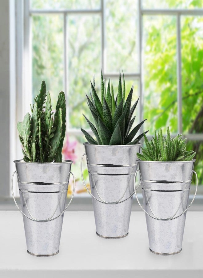 GENHAKON 25 Pack 4.5 Inch Mini Metal Buckets, Metal Buckets with Handle, Easter Bucket,Pencil Holder and Flower Pots, Used to Carry, Store, or Even Plant, by GENHAKON. - Image 4