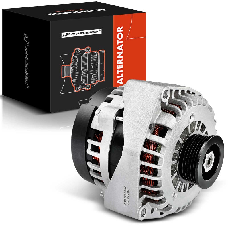 A-Premium مولد طاقة متوافق مع شيفروليه سيلفرادو 1500 تاهو سوبربان جي إم سي سييرا 1500 يوكون كاديلاك إسكاليد هامر H2 12V 160A CW 6Groove Pulley استبدال 15093928 15857608