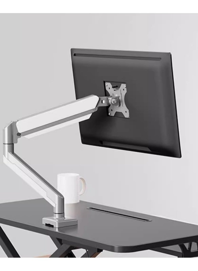 Generic Single Monitor Mount, Gas Spring Monitor Arm for 17-32 inch Screens, Adjustable Computer Monitors Stand, with Clamp and Grommet Base  - Image 1