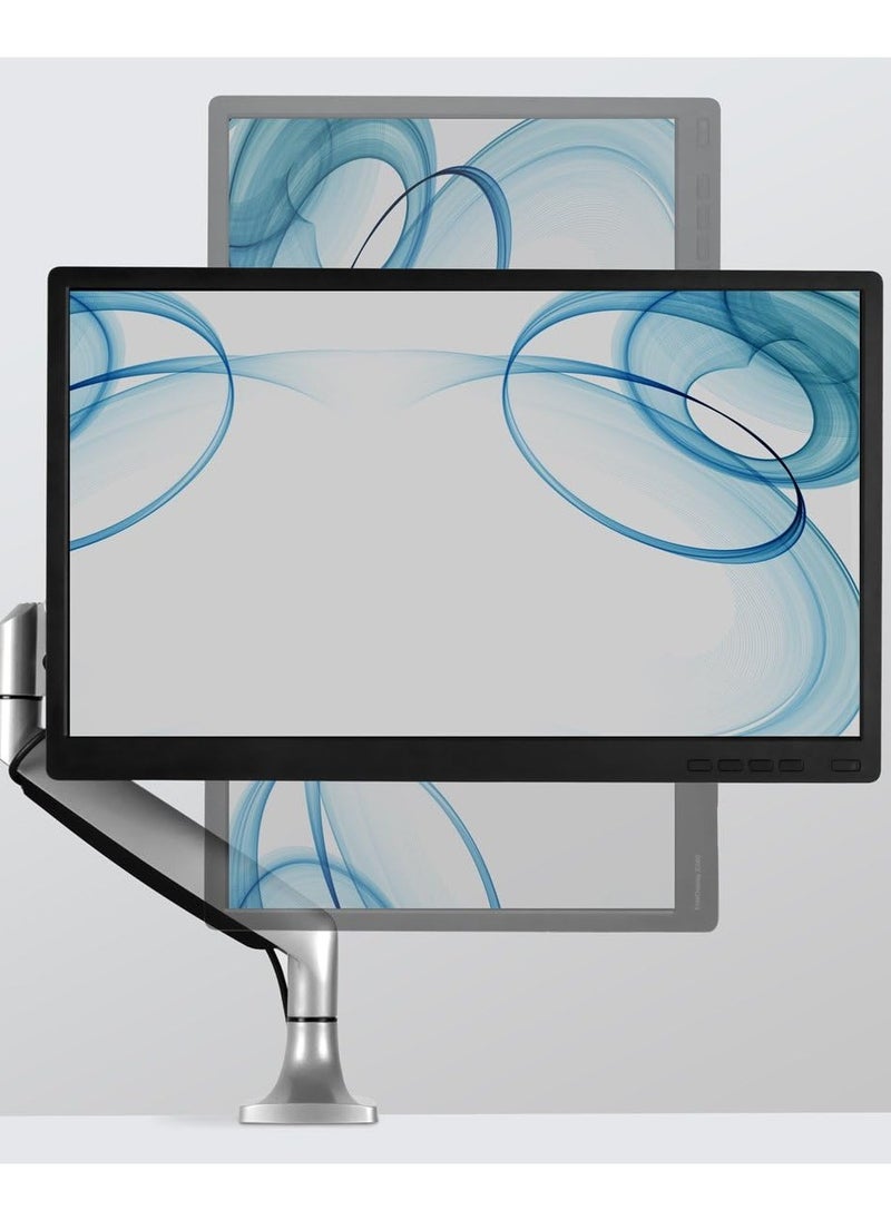 Generic Single Monitor Mount, Gas Spring Monitor Arm for 17-32 inch Screens, Adjustable Computer Monitors Stand, with Clamp and Grommet Base  - Image 2