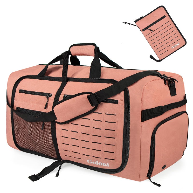 Goloni Foldable Travel Duffle Bag for Men Women, Waterproof with Shoe Compartment, 80L 120L Large Collapsible Luggage Bag, Lightweight Packable Duffel for Travel Sports Gym Airline Carry On Checked Bag - Image 1