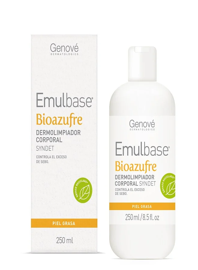 Genove  Genové Emulbase Bioazufre Body Cleanser 250ml - Sebum Control Syndet for Oily Skin, Acne-Prone & Imperfections  | Best Price UAE