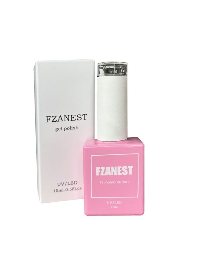 FZANEST Glitter Gel Nail Polish Led UV Sparkle Nail Gel Polish Colors Nail Art Manicure(Diamond pink) - Image 5