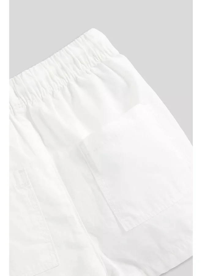 mothercare White Poplin Shorts