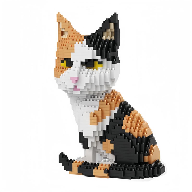 alltogetho Calico Cat Model Micro Mini Building Block Toys Sets Reminiscent of Your Beloved Feline Gift Decro Choice - Image 3