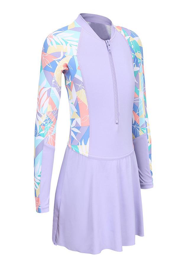 DECATHLON SUZY one-piece long-sleeve skirt swimsuit - Image 2