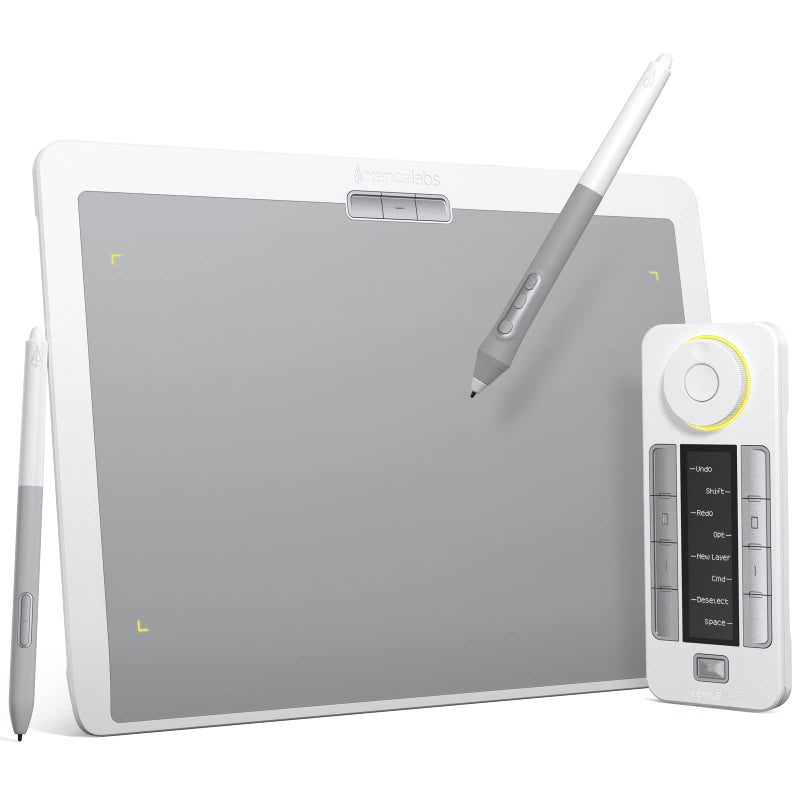 XENCELABS DrawingTablet Medium Graphic Tablets with 40 Customizable Quick Keys 12 Ultrathin Pen Tablet with 2 BatteryFree Stylus 8192 Levels Pressure for WinWin 11 ARMMacLinux Nebula White - Image 2