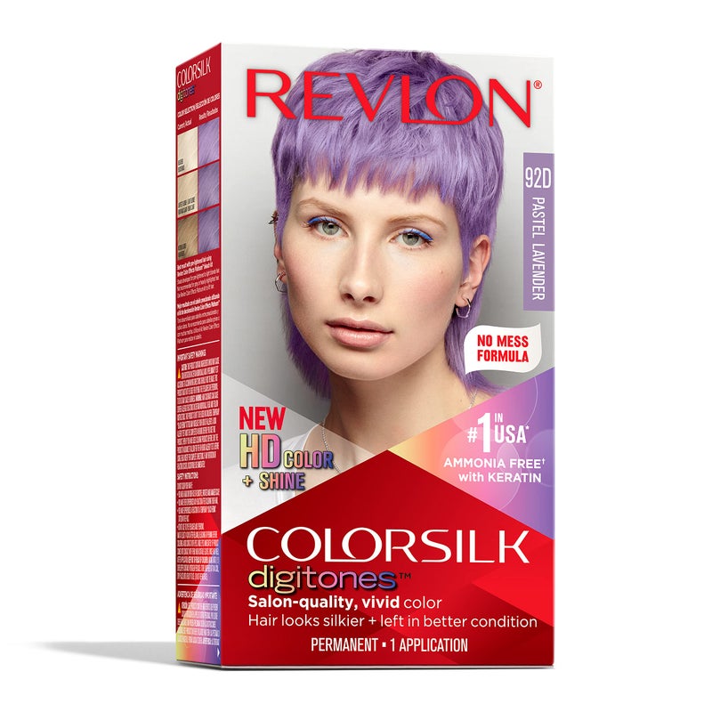 Revlon ColorSilk Digitones Permanent Hair Color with Keratin, 92D Pastel Lavender, 1 Count - Image 1