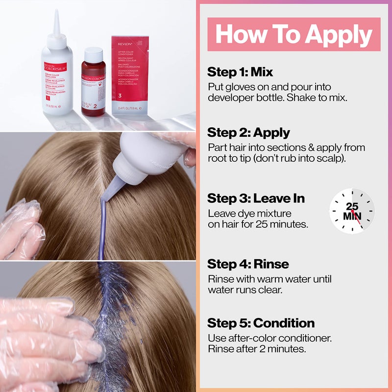 Revlon ColorSilk Digitones Permanent Hair Color with Keratin, 92D Pastel Lavender, 1 Count - Image 3