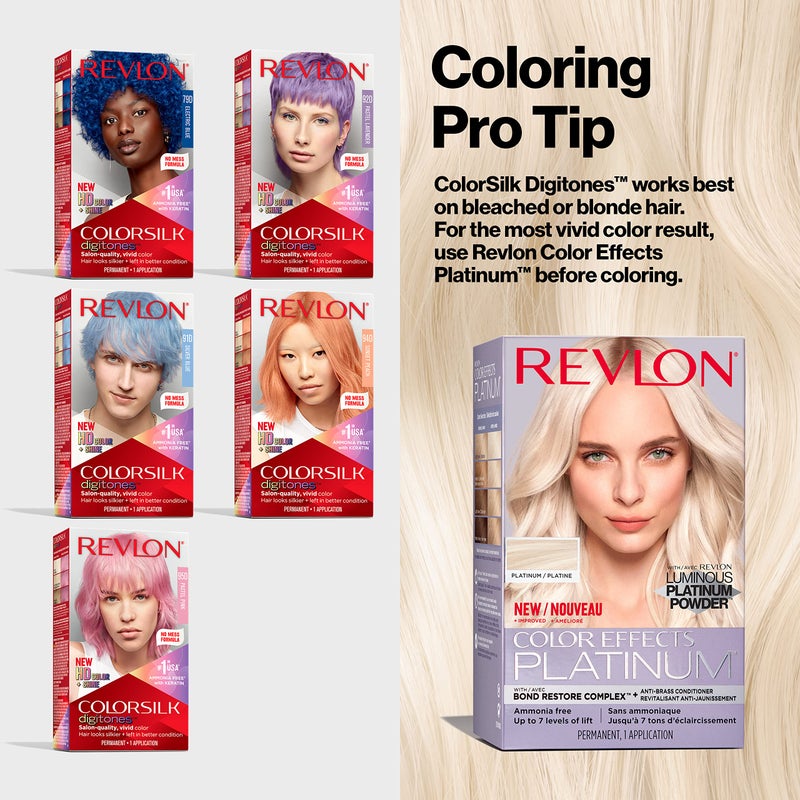 Revlon ColorSilk Digitones Permanent Hair Color with Keratin, 92D Pastel Lavender, 1 Count - Image 5