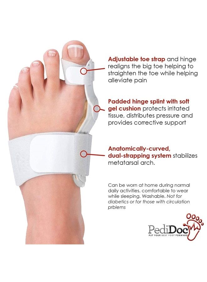 Bunion Corrector and Bunion Relief Hinged Orthopedic Bunion Splint with Hallux Valgus Bunion Pads for Men and Women- Toe Straightener Guard to Realign Toes and Foot Pain Relief