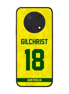 Rugged Black Edge Case for Huawei nova Y90, Slim fit Soft Case Flexible Rubber Edges Thin Cover - Player Name - Adam Gilchrist, Jersey Number- 18