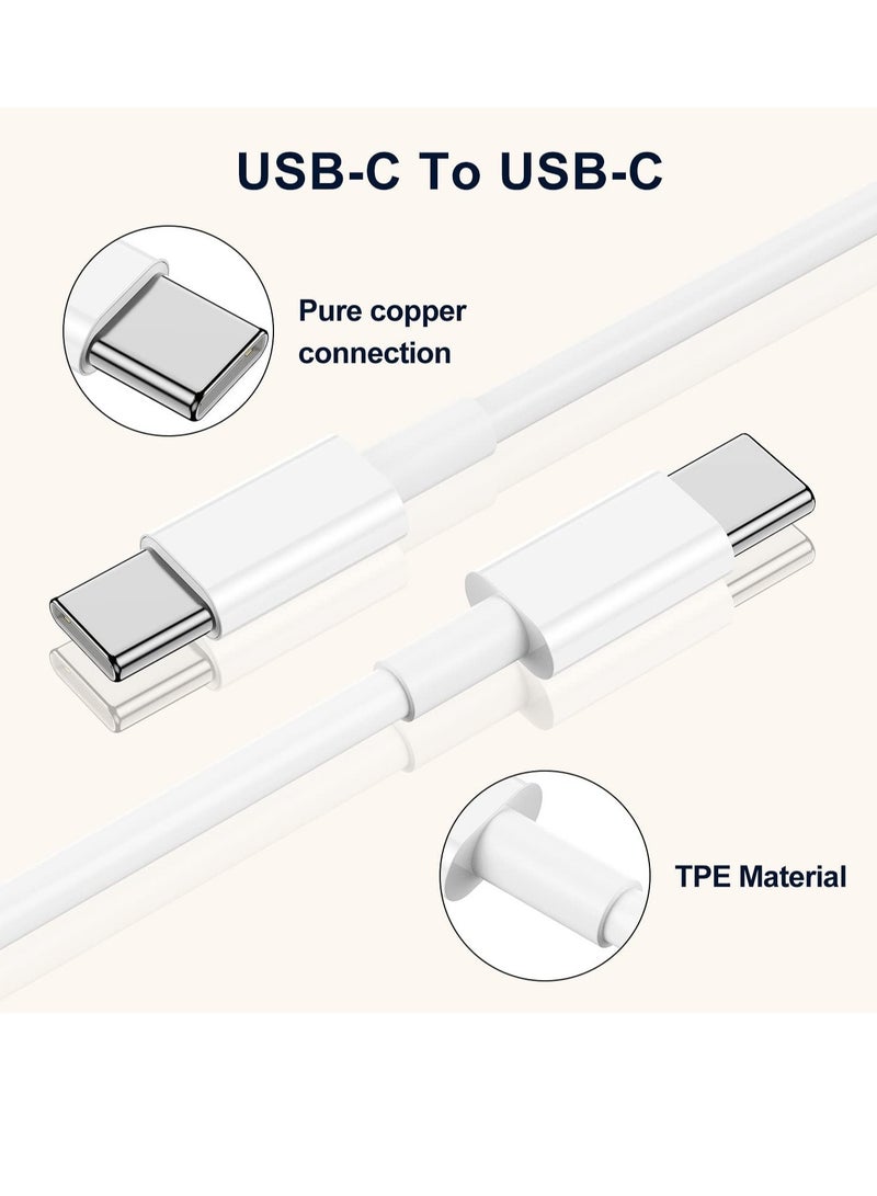 إلترازون 20W USB C Fast Charging and 2M USB C to C Cable Cord, Type C Wall Plug Power Adapter for iPad Pro 2022/2021/2020/2018,12.9/11/10.9 inch,iPad Air 4/5th - Image 3