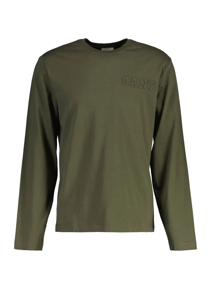 غانت Gant Embossed Long Sleeve Tshirt
