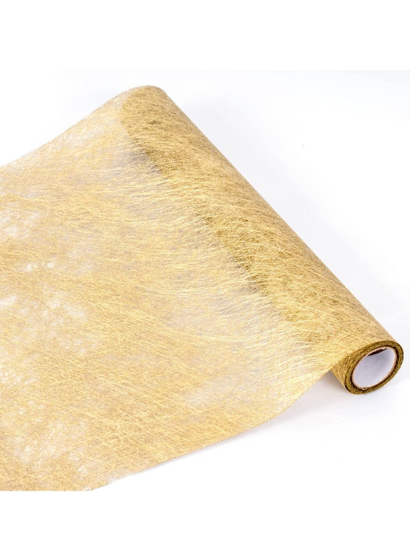 SYOSI Table Runner Gold, Glitter Metallic Table Runner Roll 12 In x 36 Ft Gold Runner for Table, Event Party Supplies, Wedding, Birthday, Banquets, Graduation, Party Table Decorations - Image 1