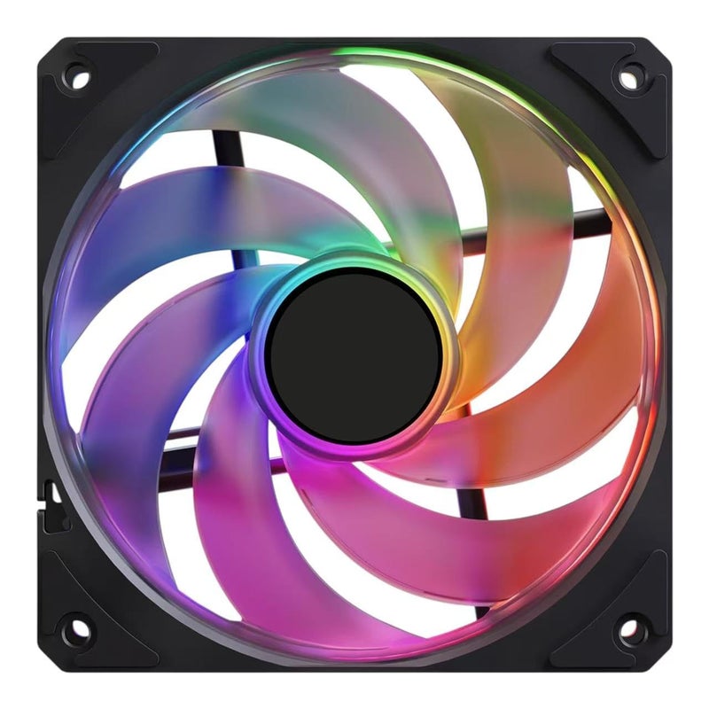 Foxtec ARGB 120mm PWM Fan â€“ High Performance 4-Pin PWM + 3-Pin Addressable RGB LED Quiet Case Fan, Adjustable Speed, for Gaming PC Case & CPU Cooling - Image 2