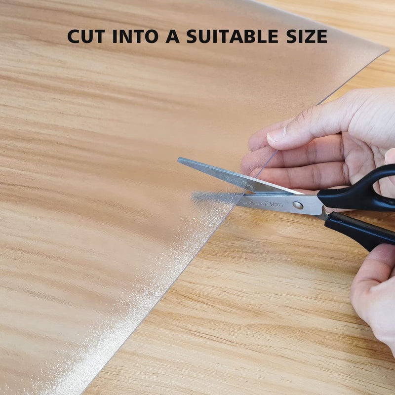 FURKIT Floor Mats for Home, 5'Ã—7' Clear Area Rug for Dining Room, Durable Non-Slip Hard Floor Living Room Rug, PVC Waterproof Rolling Chair Protector for Kitchen, Bedroom, High Traffic Areas - Image 5