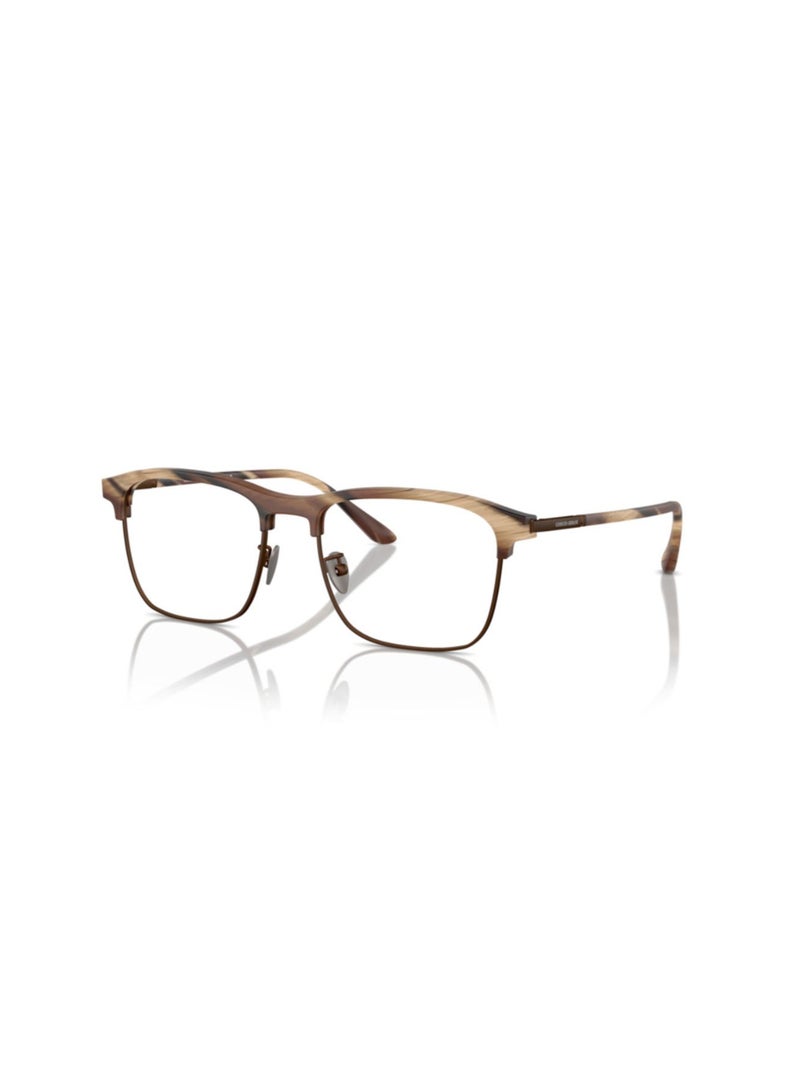 GIORGIO ARMANI Giorgio Armani Man Rectangular  Eyeglasses- Ar 7262 - Lense Size:54Mm - Matte Brown Horn - Image 1