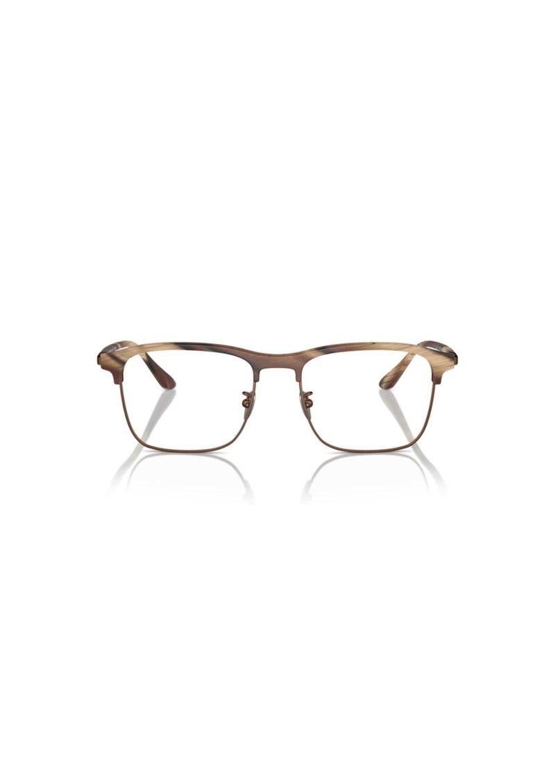 GIORGIO ARMANI Giorgio Armani Man Rectangular  Eyeglasses- Ar 7262 - Lense Size:54Mm - Matte Brown Horn - Image 4