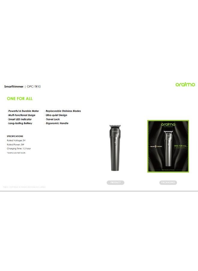 oraimo Smart Trimmer Powerful & Durable Trimmer OPC-TR10