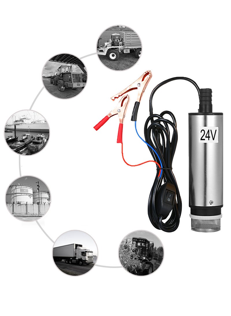 DC 12V/24V Submersible Pump for Pumping Diesel Oil Water 51mm Water Oil Diesel Fuel Transfer Pump Refueling with Fliter Screen - Image 1