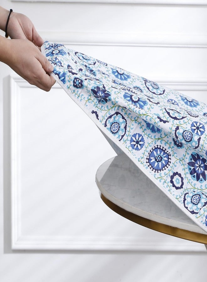 Walrus Round Vinyl Fitted Tablecloth with Flannel Backing Elastic Edge Design Table Cover Waterproof Oil-Proof PVC Table Cloth Stain-Resistant Best for 37"-44" Round - Image 3