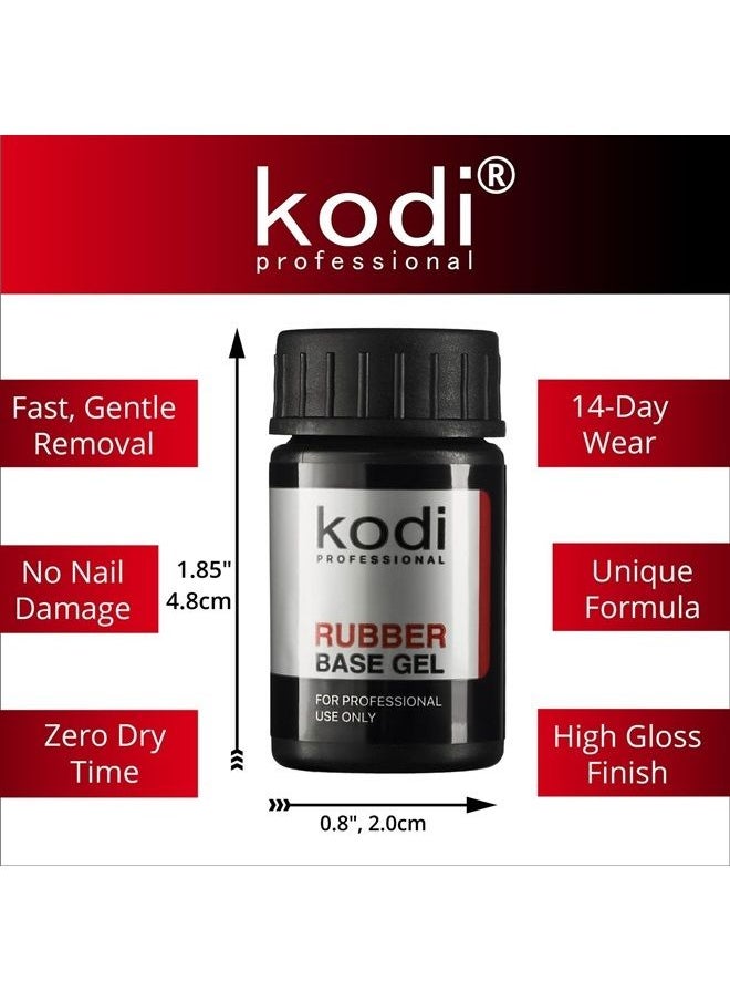 KODI - Professional Rubber Top & Base Gel Set By Kodi | 14ml 0.49 oz | Soak Off, Polish Fingernails Coat Kit | For Long Lasting Nails Layer | Easy To Use, Non-Toxic & Scentless | Cure Under LED Or UV Lamp - Image 1