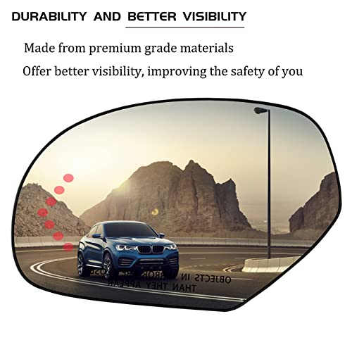 SKARUMMER Driver Left Side Heated Mirror Glass Replacement for Chevy Chevrolet Silverado Avalanche Suburban GMC Sierra Yukon Cadillac Escalade Exterior Side Power Heated Signal Mirror 15874992 - Image 3