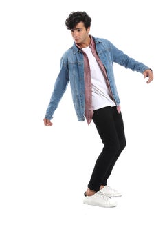 Andora Full Buttoned Casual Denim Jacket_Light Blue  - Image 1