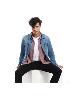 Andora Full Buttoned Casual Denim Jacket_Light Blue  - Image 2