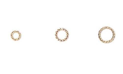 Bedazzlinbeads 100 Plated Fancy Twisted Open 16 Gauge Round Ring Jumprings in Many Sizes & Finishes (6mm, Gold) - Image 2