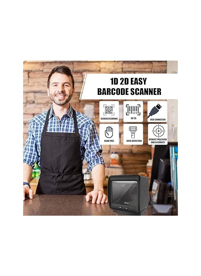 Newland Newland FR80 On Counter Scanner 1D 2D Desktop Barcode Reader Corded High-Speed Scan for Retail Store Supermarket Mobile Payment & Kiosk  - Image 2