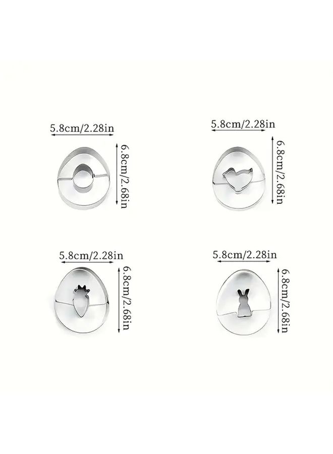 4pcs Easter Cookie Cutter Set Pastry Biscuit Mold Baking Tools Kitchen Accessories - Image 3
