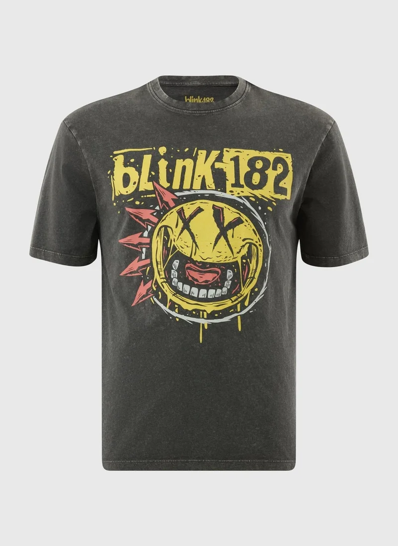 Matalan Grey Grey Blink 182 Band T-Shirt for Men | Best Price UAE