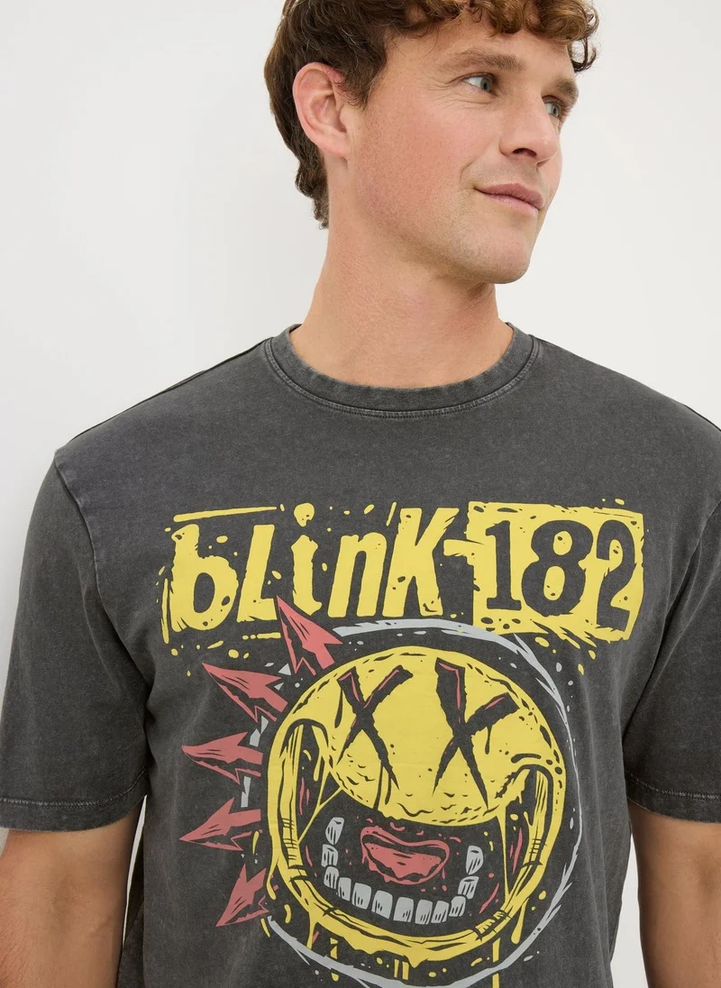 Matalan Grey Grey Blink 182 Band T-Shirt for Men | Best Price UAE