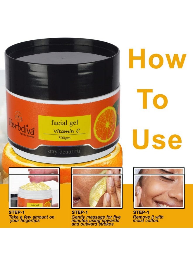 Herbdiva Vitamin C Face Gel To Gives Skin a Youthful Glow,500G - Image 5