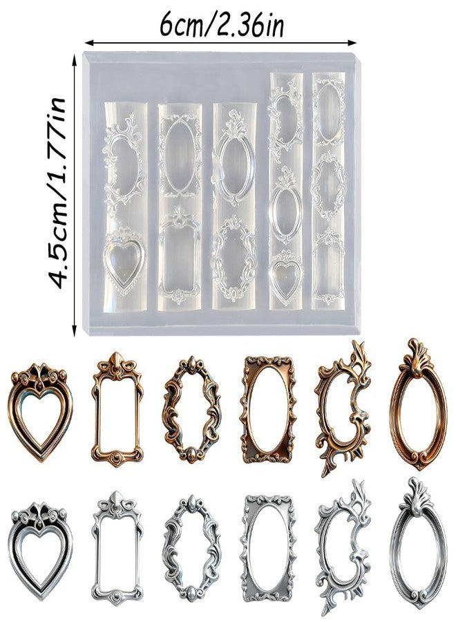 Buildcon Nail Charms, 3D Nail Molds for Creative Nail Art Designs, Professional Nail Art Accessories with Retro Photo Frame Style, Ideal for DIY Manicure and Salon Use - Image 2